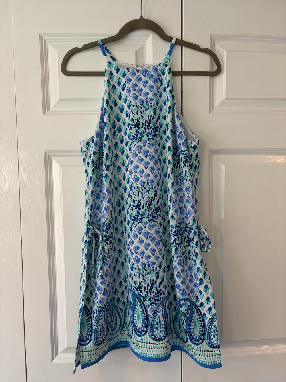 Lilly Pulitzer Sleeveless Blue & Green Printed Romper